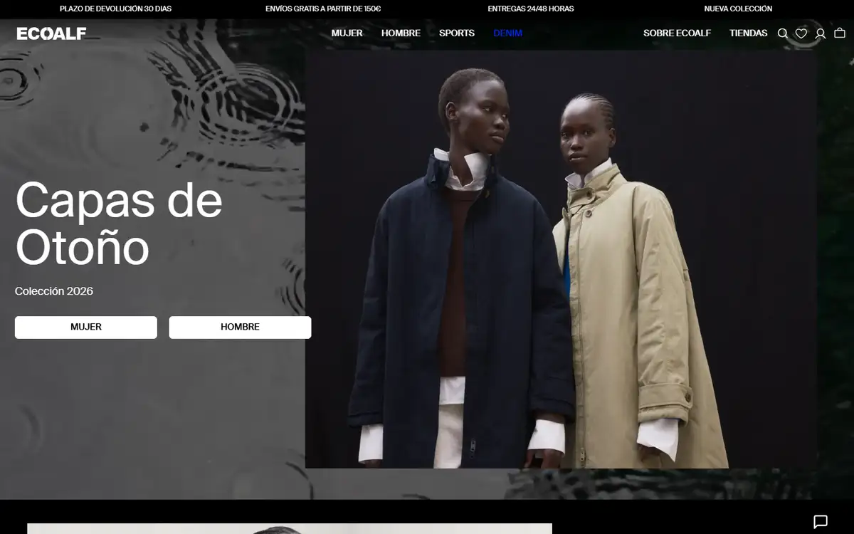 Homepage of Ecoalf's online store